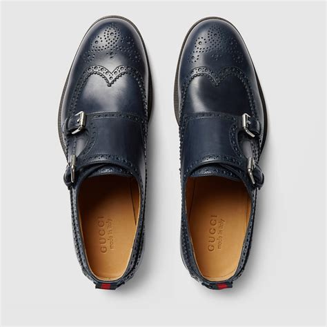 gucci leather monk strap shoes|Men's monk strap shoe .